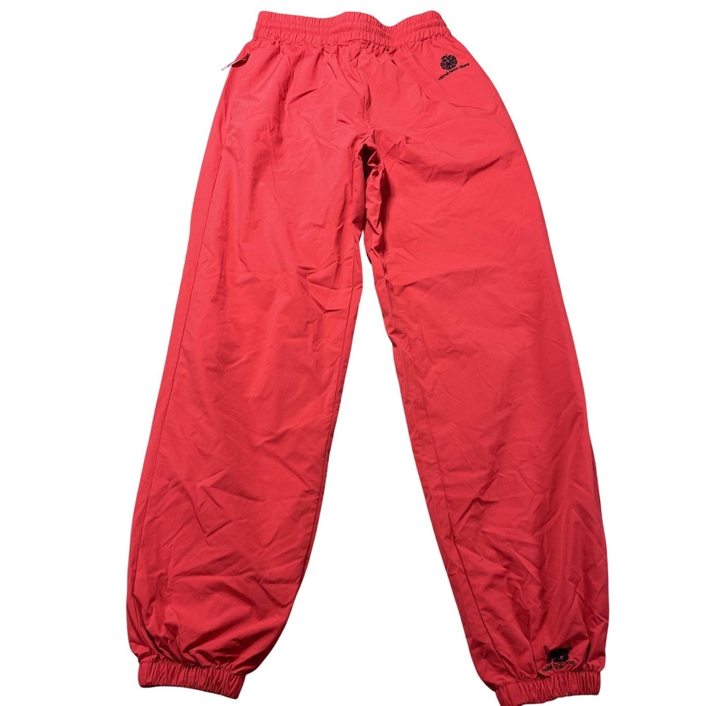 Aime Leon Dore Track Pants Mens Medium‎ Red Nylon New Balance Zip Pocket Elastic